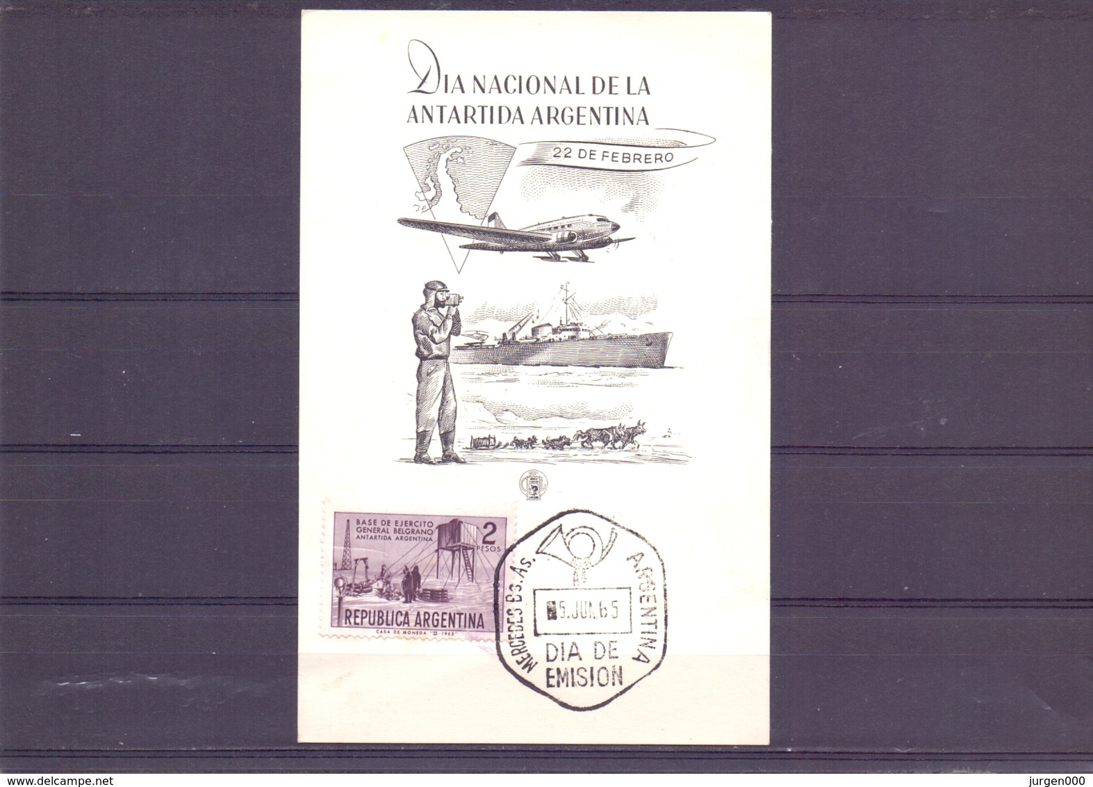 Rep. Argentina - FDC - Dia Nacional De La Antartida Argentina - 5/6/65  (RM15382) - Année Polaire Internationale