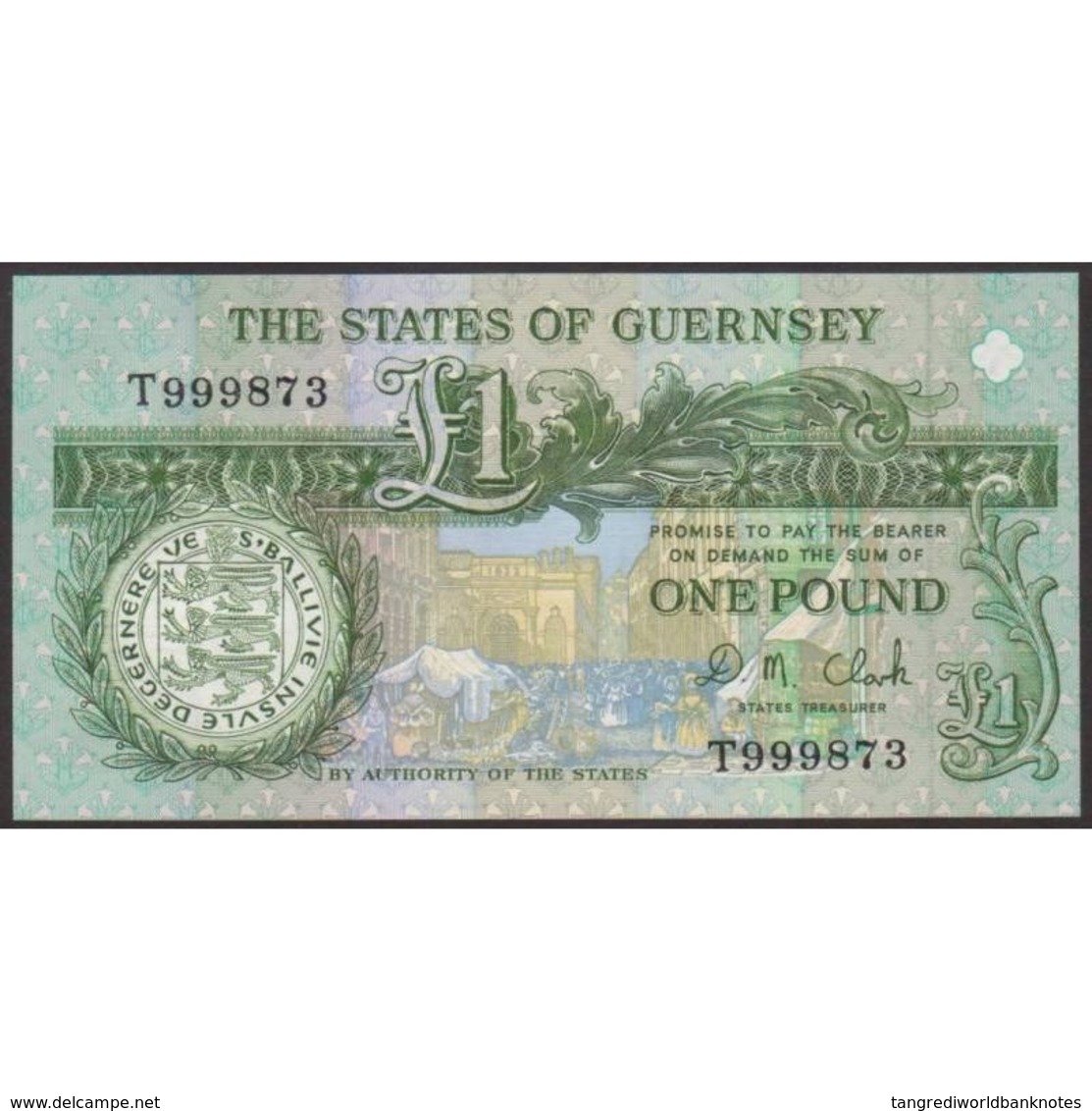 TWN - GUERNSEY 52c - 1 Pound 2002-2009 Prefix T - Signature: Clark UNC - Guernesey