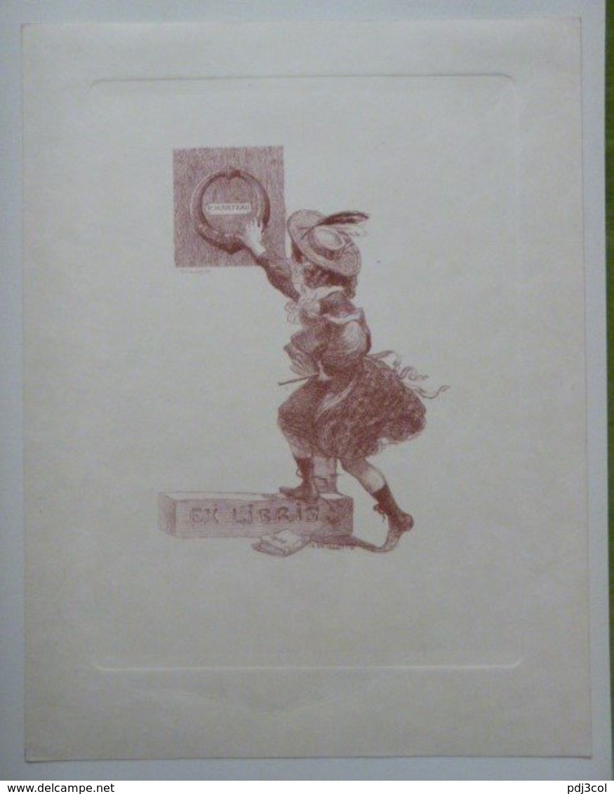 Ex-libris Illustré France XXème - P. MARTEAU - Par A. Willette - Ex Libris