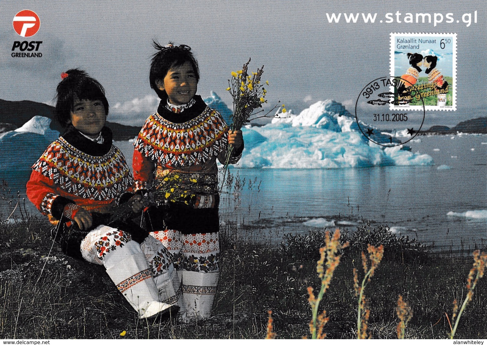 GREENLAND 2005 EUROPA/Holidays: Souvenir Card CANCELLED - Covers & Documents