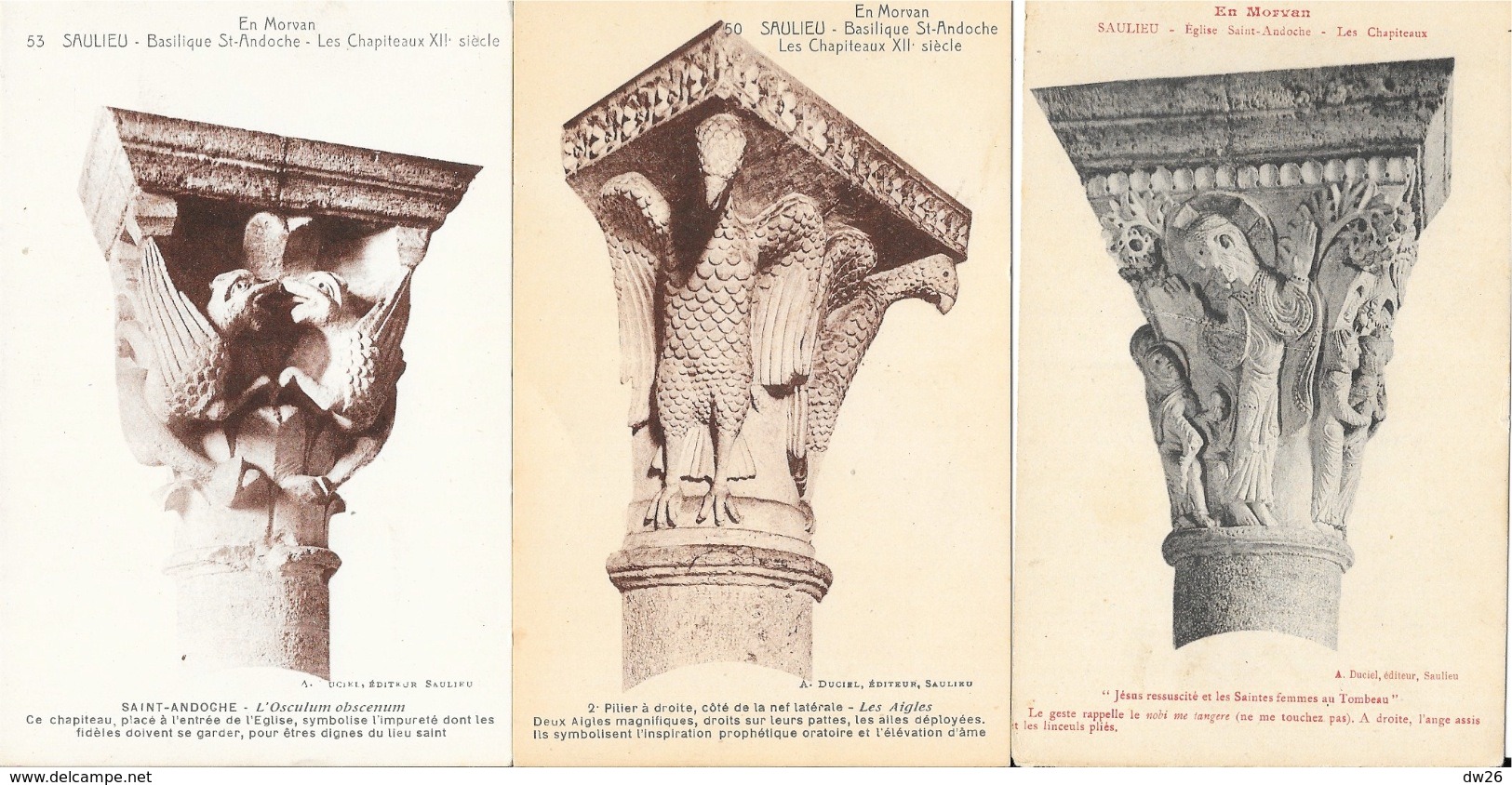 Saulieu En Morvan (Côte D'Or, 21) Basilique Saint Antoine - Lot N°  96 De 22 Cartes, Vues Diverses, Intérieur, Extérieur - 5 - 99 Cartes