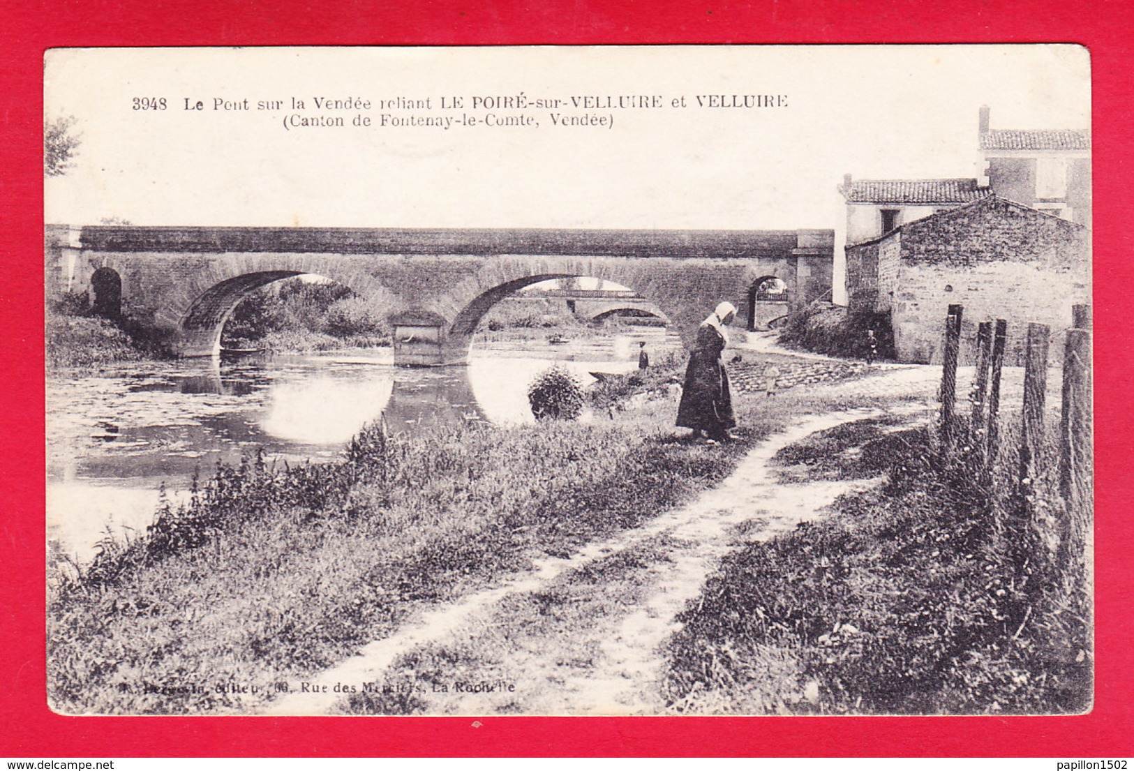 F-85-Fontenay Le Comte-118Ph46  Le Pont Sur La Vendée, Reliant Le Poiré Sur Velluire Et Velluire, Cpa - Fontenay Le Comte