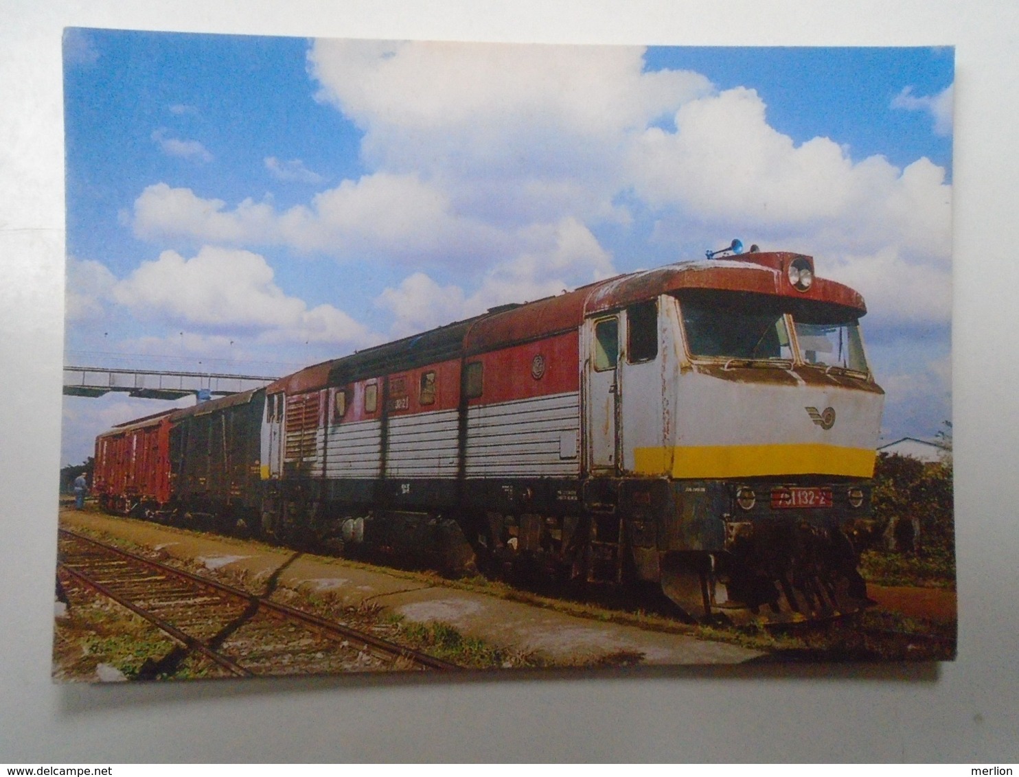 D168411 Train - Railway Station - Bahnhof  - Gare -Hungarian Postcard  -Slovakia  ZSR - Veľký Meder - Treni