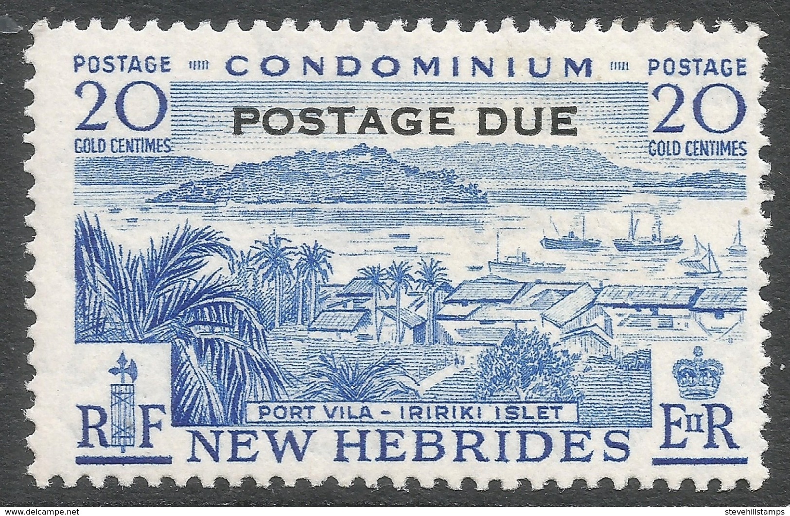 New Hebrides. 1953 Postage Due. 20c MH SG D13 - Portomarken