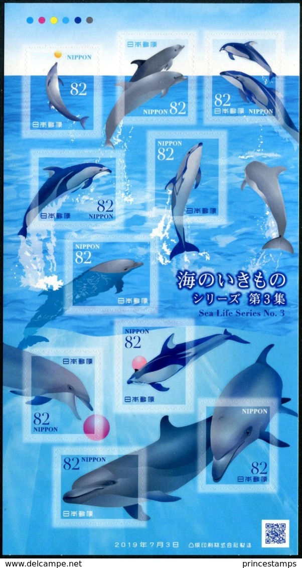 Japan (2019) - MS -   /  Sea Life #3 - Fauna Marina - Whales - Dolphins - Vie Marine