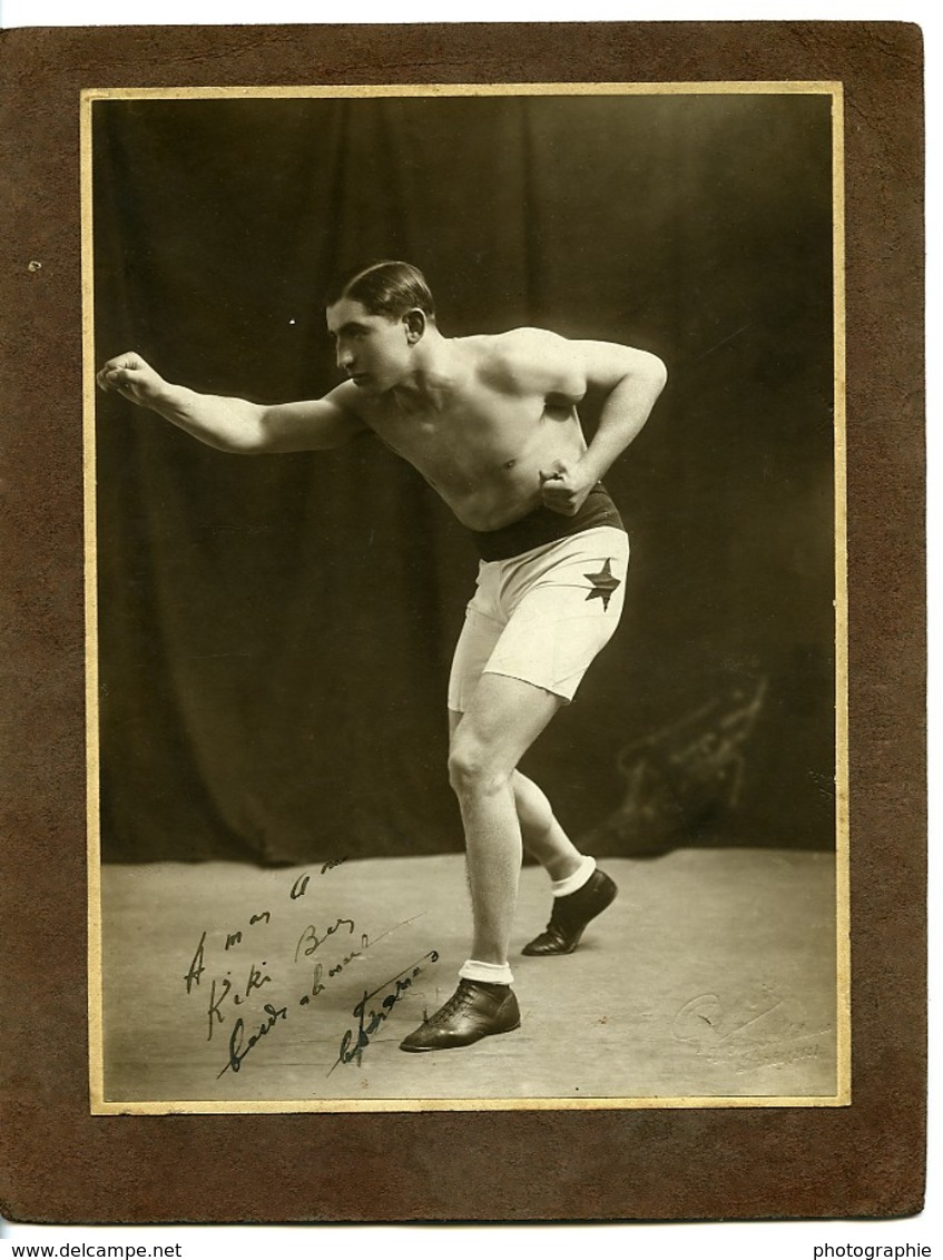 Sports Paris Boxe Boxeur Dedicace Ancienne Photo Poril 1930 - Sporten