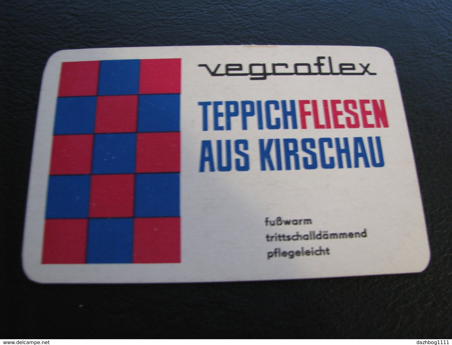 Germany GDR Pocket Calendar Vegroflex 1974 Rare - Klein Formaat: 1971-80