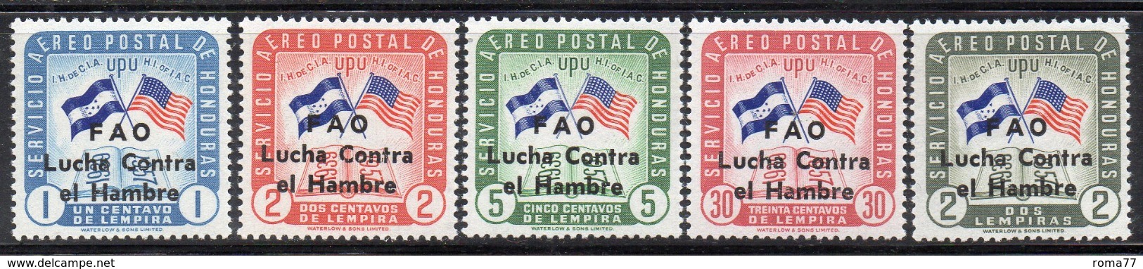 APR2911 - HONDURAS 1964 , Posta Aerea Yvert N. 302/306  ***  Integro (2380A)  FAME - Honduras