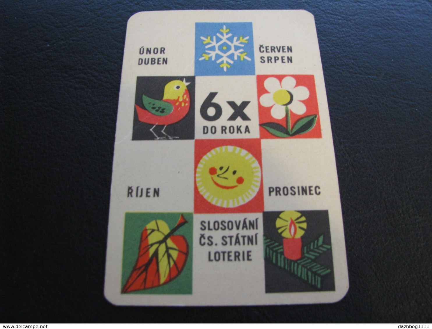 Czechoslovakia Pocket Calendar Lottery 1965 Rare - Small : 1961-70