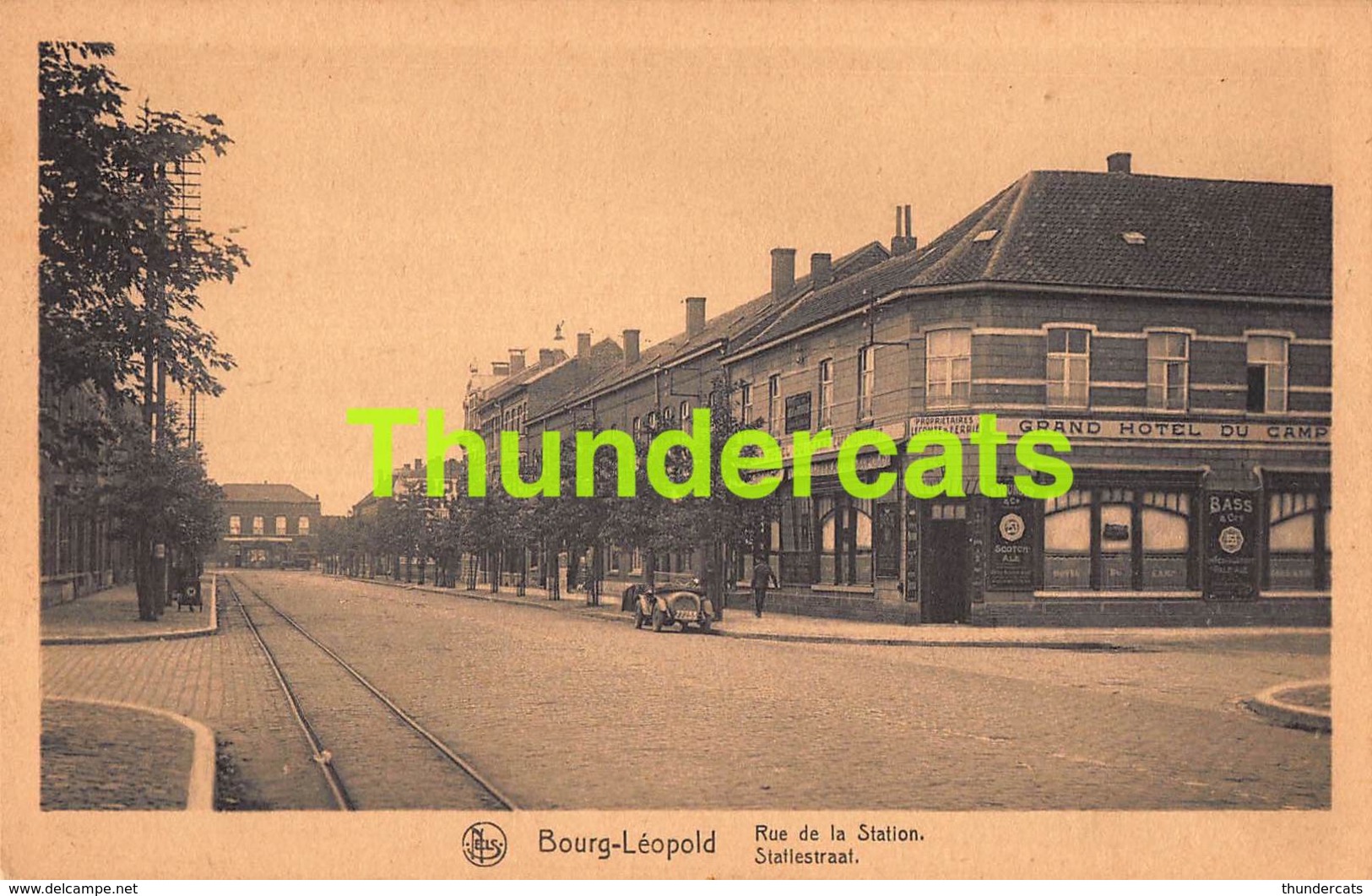 CPA LEOPOLDSBURG BOURG LEOPOLD RUE DE LA STATION STATIESTRAAT - Leopoldsburg