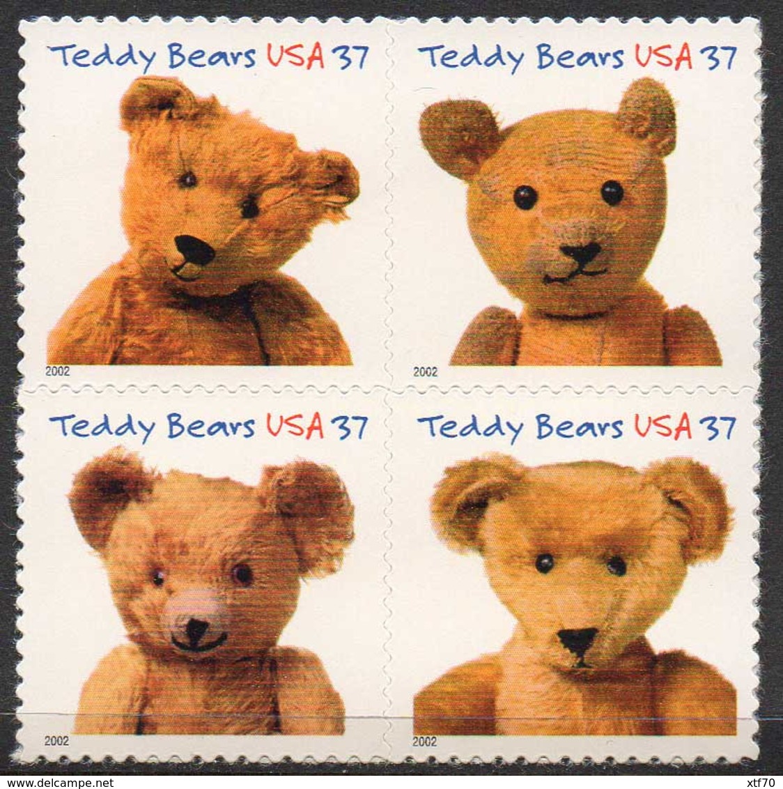 USA 2002 Teddy Bears Centennial - Unused Stamps