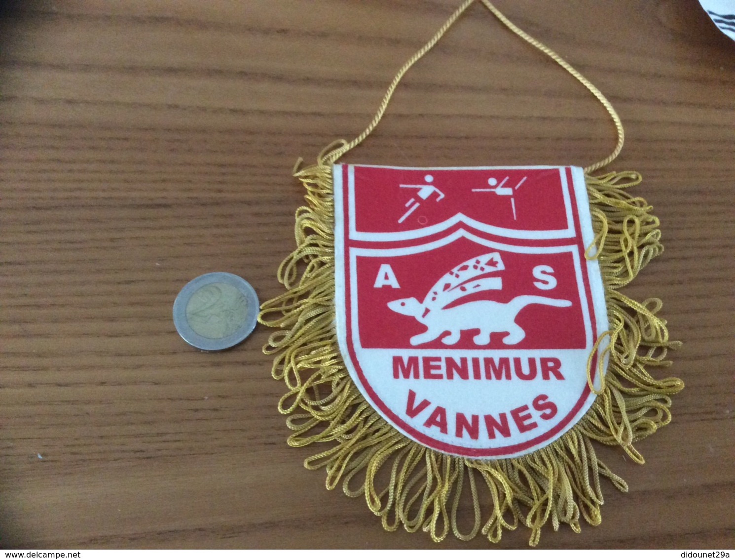 Fanion Football «AS MENIMUR VANNES » (hermine, Gymnastique) - Apparel, Souvenirs & Other