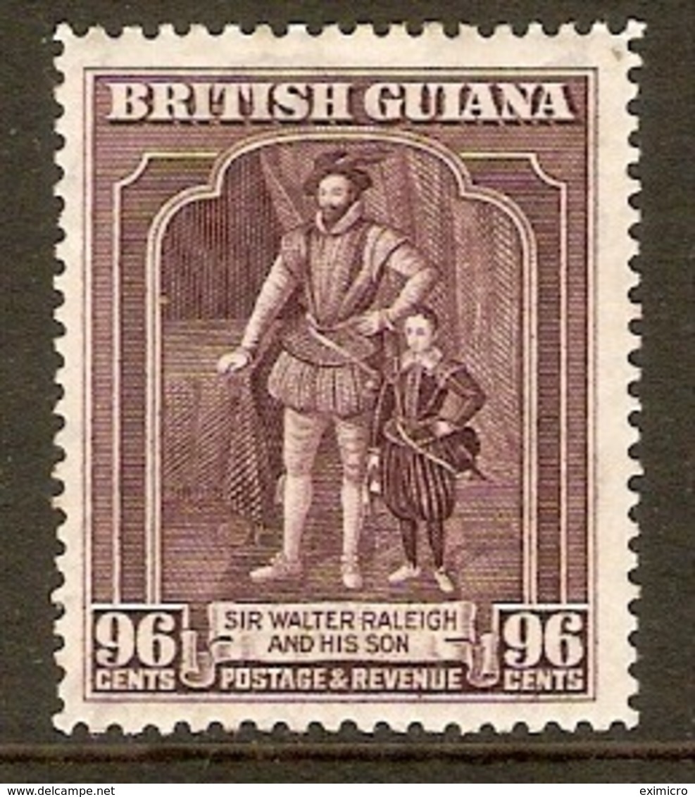 BRITISH GUIANA 1944 96c SG 316a PERF 12½ X 13½ MOUNTED MINT Cat £20 - Guayana Británica (...-1966)
