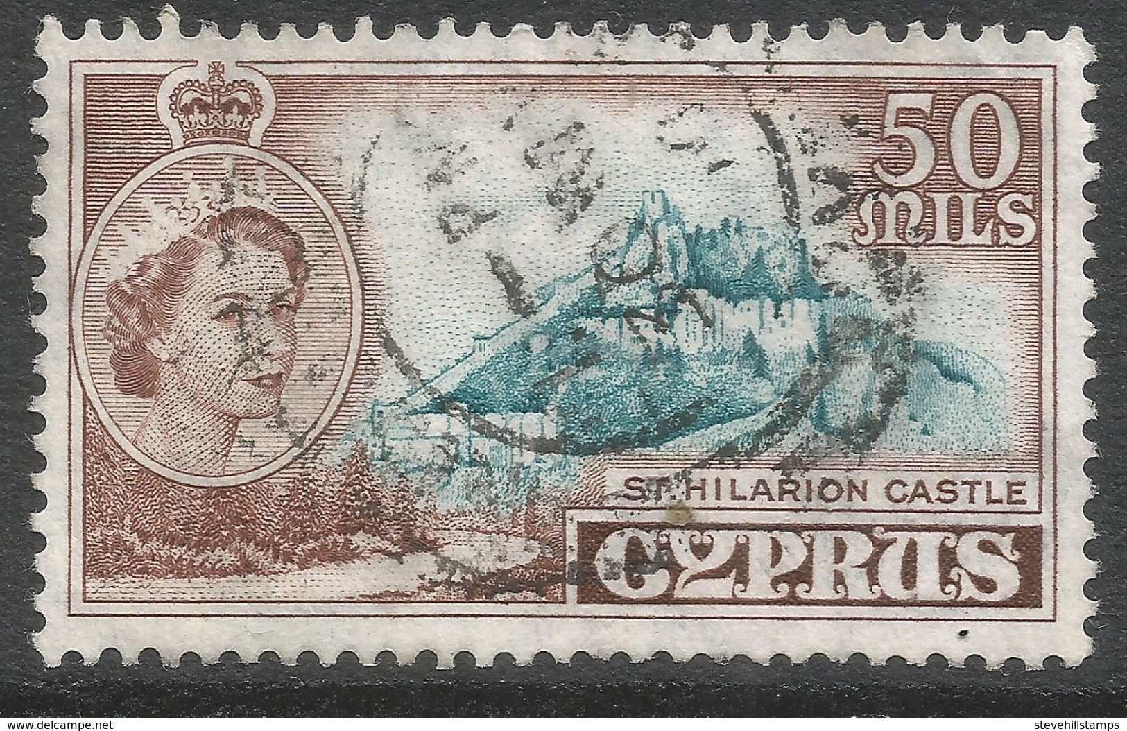 Cyprus. 1955-60 QEII. 50m Used. SG 183 - Cyprus (...-1960)