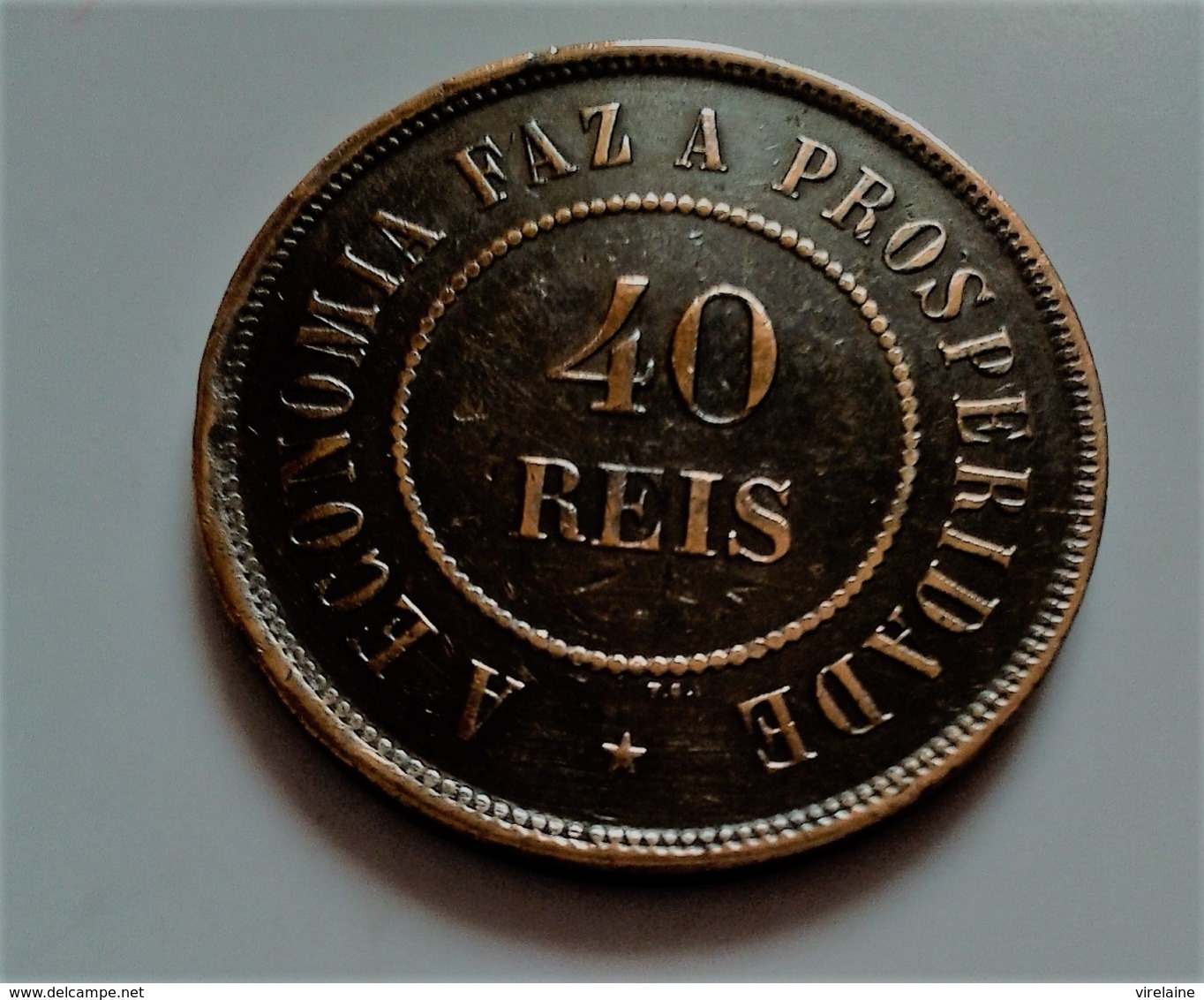 BRESIL-Jolie-piece-40-REIS-Republica-dos-estados-unidos-1889   (-B1231 ) - Brazil