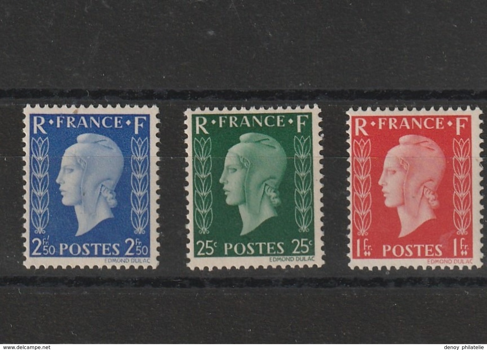 France N° 701 A B Et  C Avec Charniére Légére Tirage 5000 - 1944-45 Marianna Di Dulac