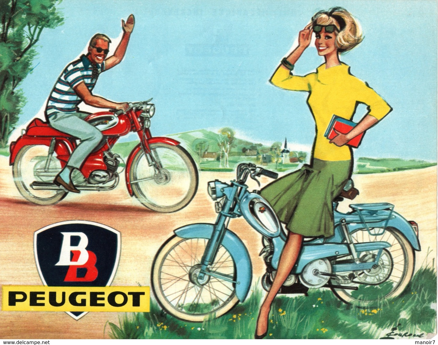 Affichette Peugeot BB - Affiches