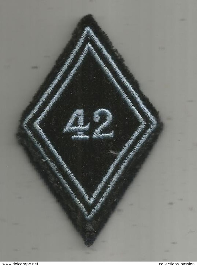 Militaria , écusson Tissus  ,2 Scans , 42 E Régiment De Transmission - Patches