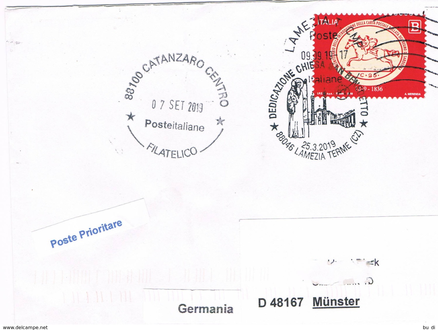 Italien Sonderstempel Lamezia Terme - Kirche, Benedikt - 2011-20: Marcophilia