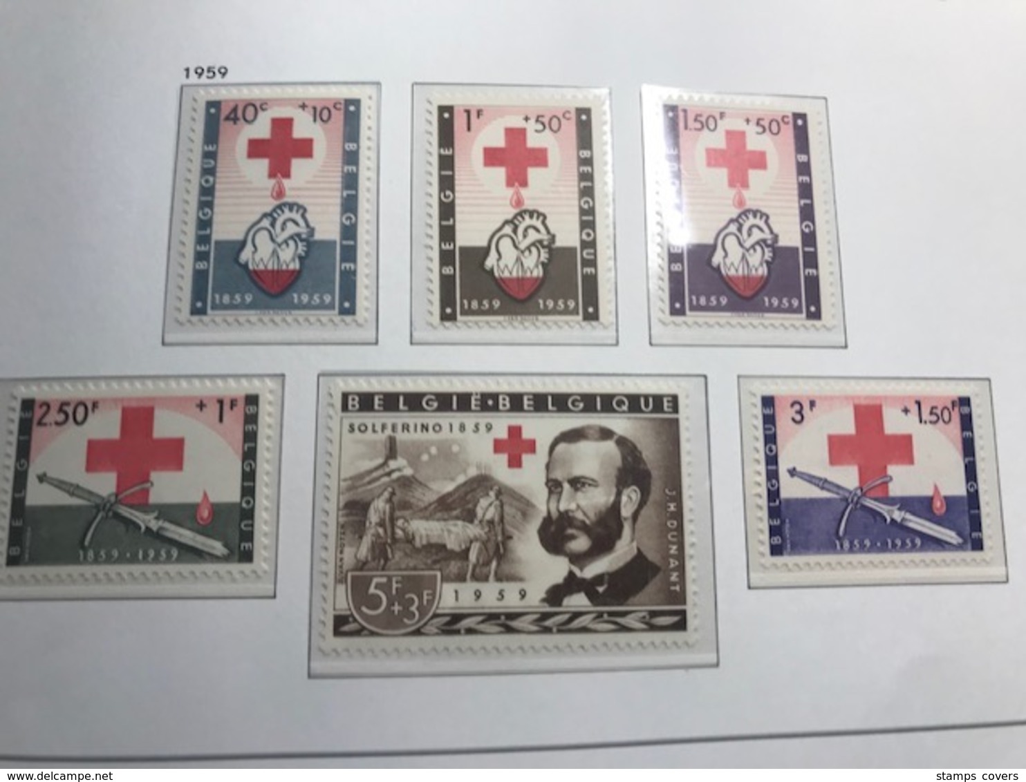 BELGIUM MNH** COB 1096/1101 SOLFERINO RED CROSS DUNANT - Ongebruikt