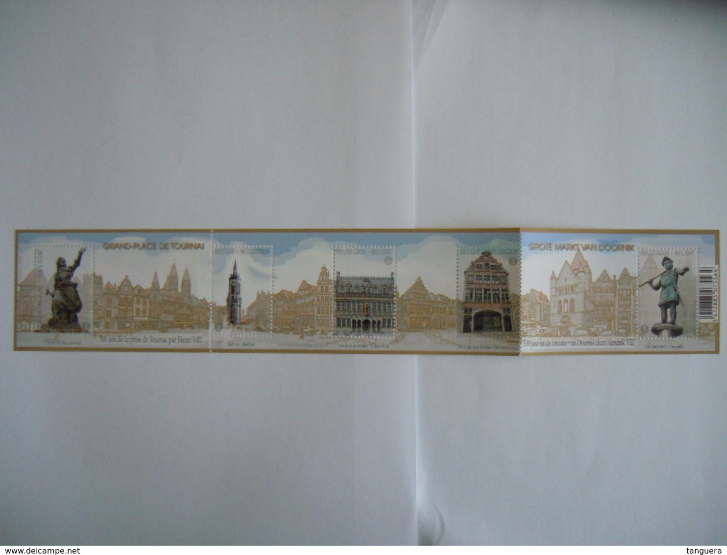 België Belgique 2013 Grand Place De Tournai Doornik Plié Sur Dentelure BL212 Cob 4372-4376 MNH ** - 1961-2001