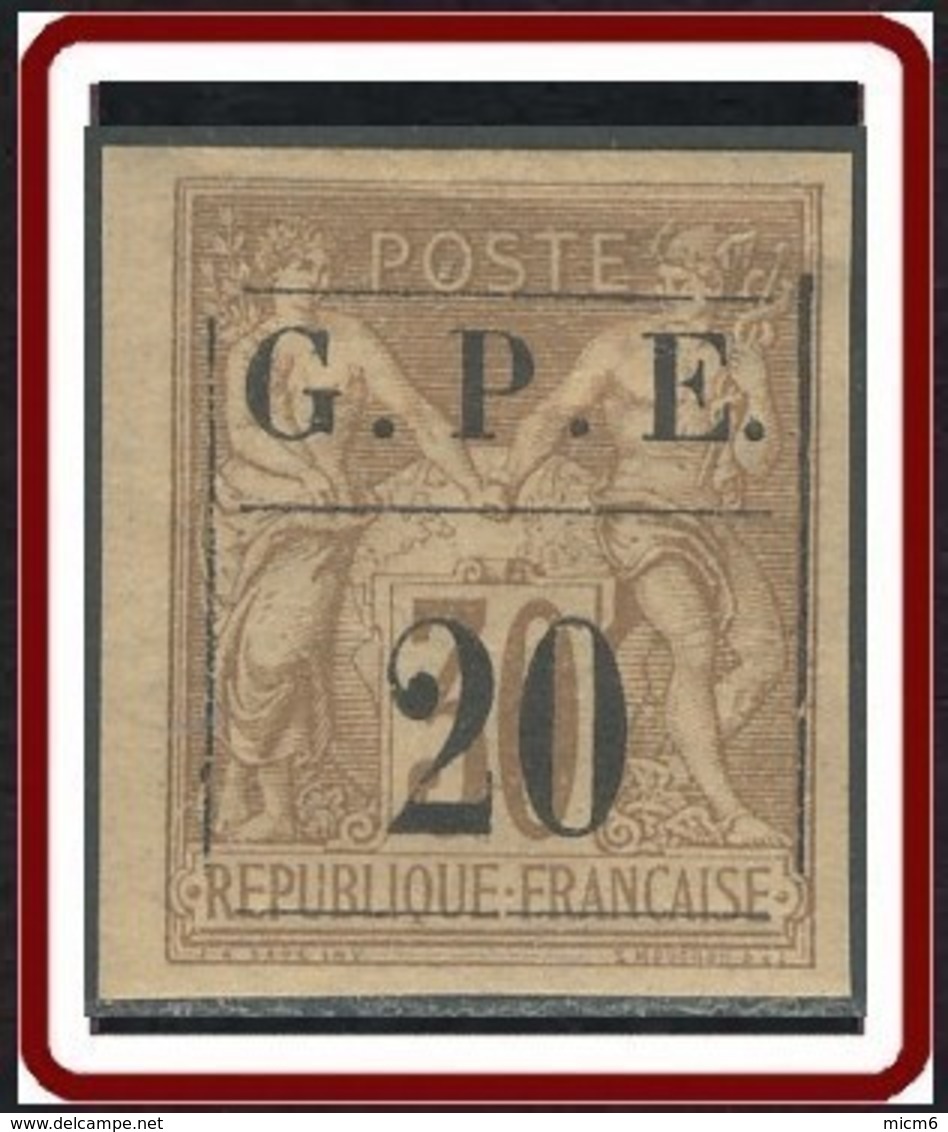 Guadeloupe 1876-1903 - N° 01 (YT) N° 1 (AM) Neuf *. - Nuevos