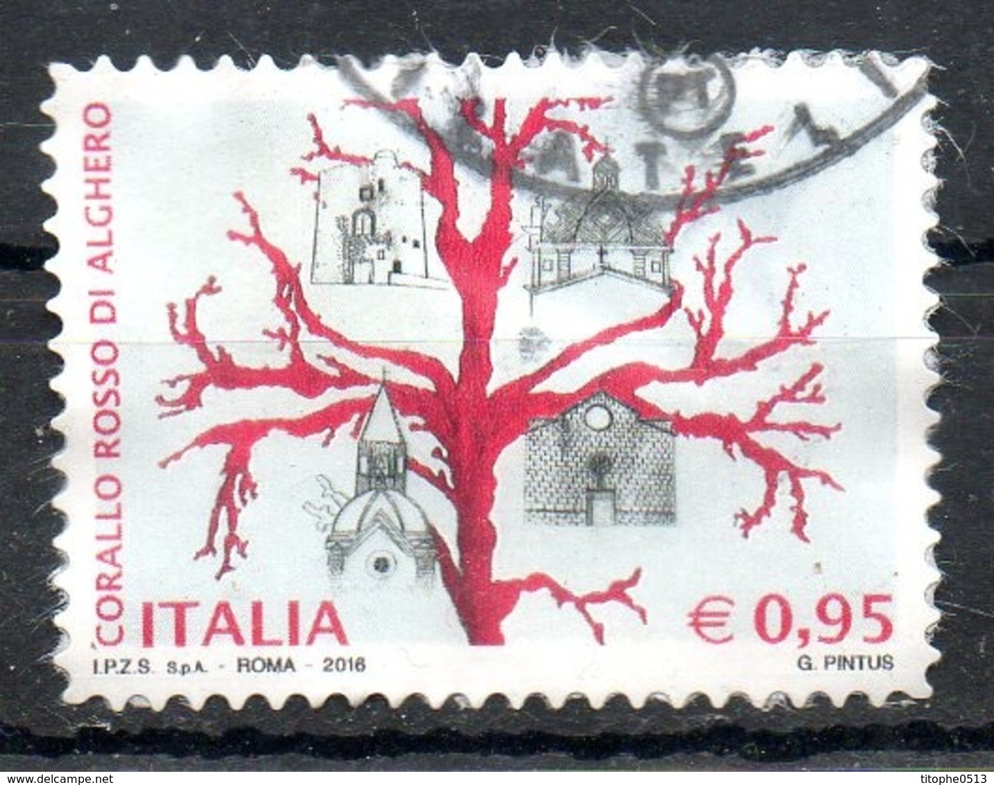 ITALIE. Timbre Oblitéré De 2016. Corallo Rosso Di Alghero. - 2011-20: Oblitérés