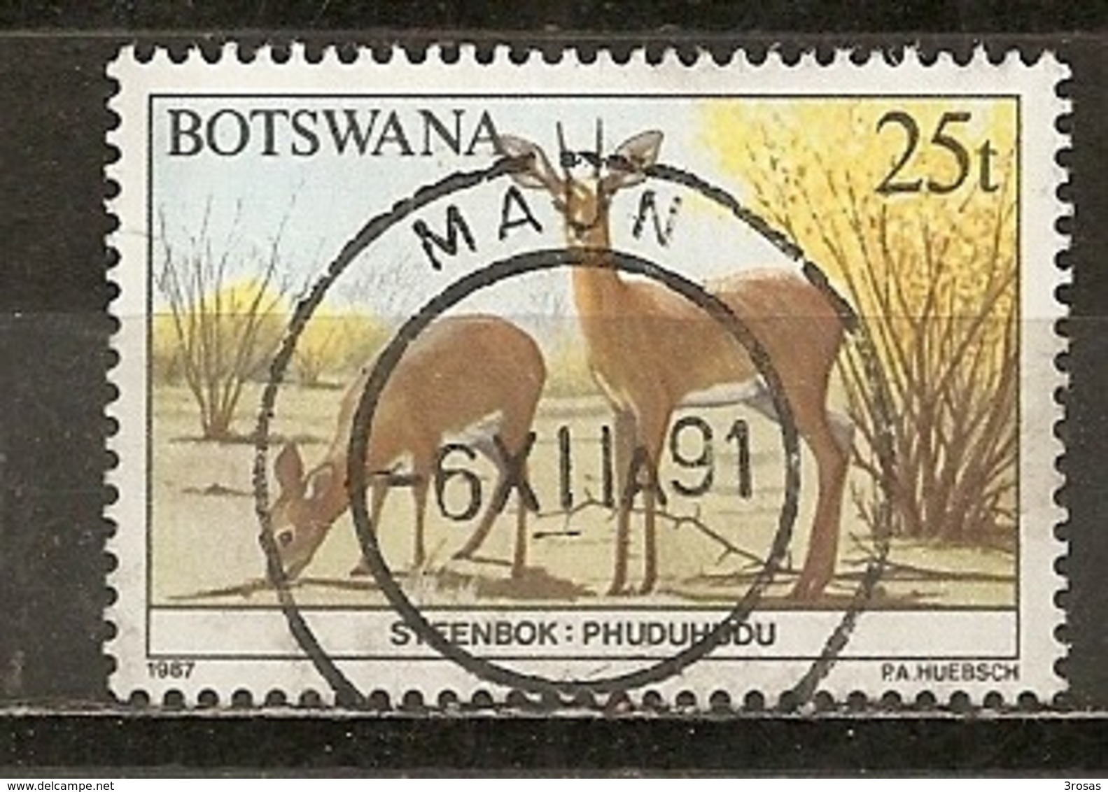 Botswana 1987 Animaux Steenbok Animals Obl - Botswana (1966-...)