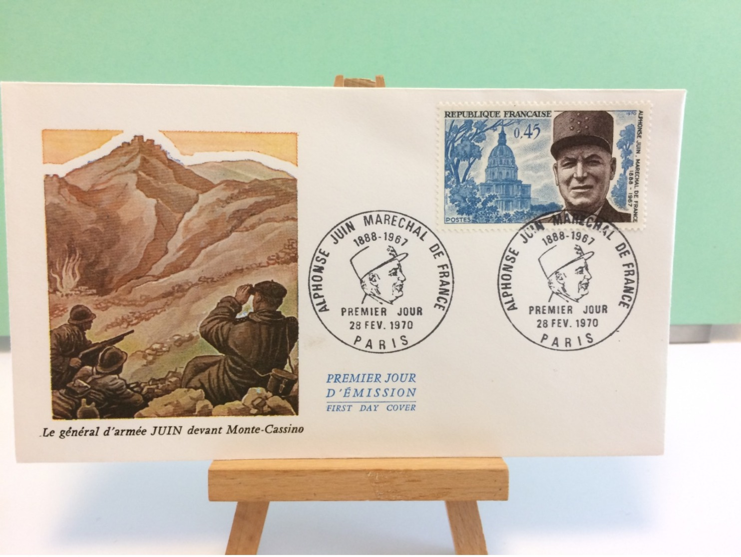 Alphonse Juin Maréchal De France - Paris - 28.2.1970 FDC 1er Jour Coté 2,50€ - 1970-1979