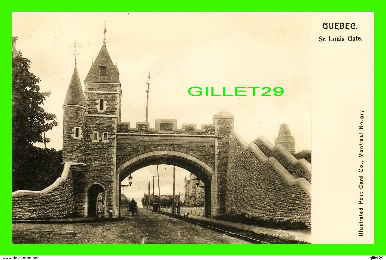 QUÉBEC - LA PORTE SAINT-LOUIS GATE - ANIMATED - ILLUSTRATED POST CARD CO - - Québec – Les Portes