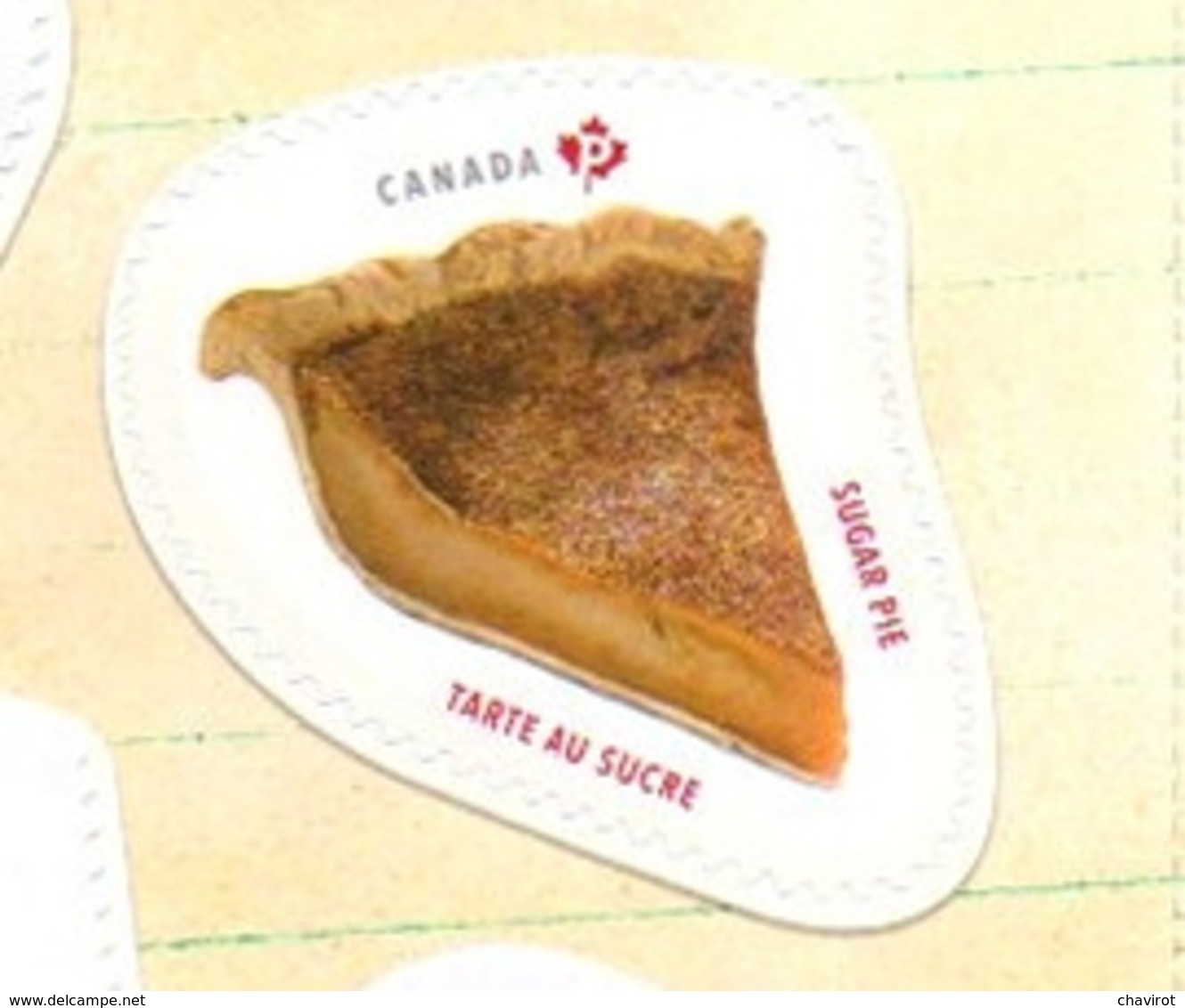 Tarte Au Sucre Sugar Pie Dessert Desserts Canada 2019 - 1 Timbre Restant Dans Carnet De 10 - Food