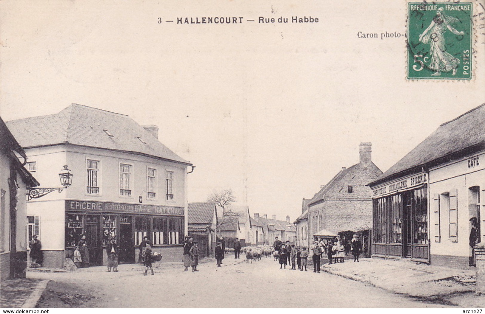 CPA - 80 - HALLENCOURT - Rue Du Hable - 3 - RARE !!!!! - Autres & Non Classés