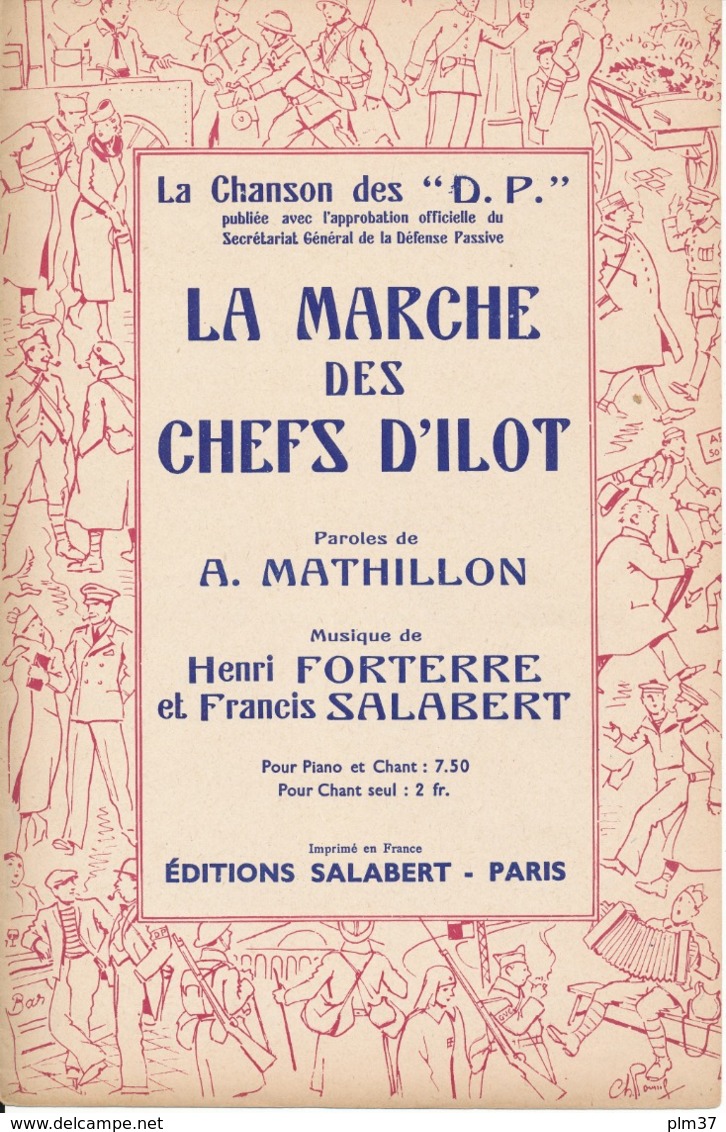 CHANSON - La Marche Des Chefs D'Ilot - Défense Passive - Spartiti