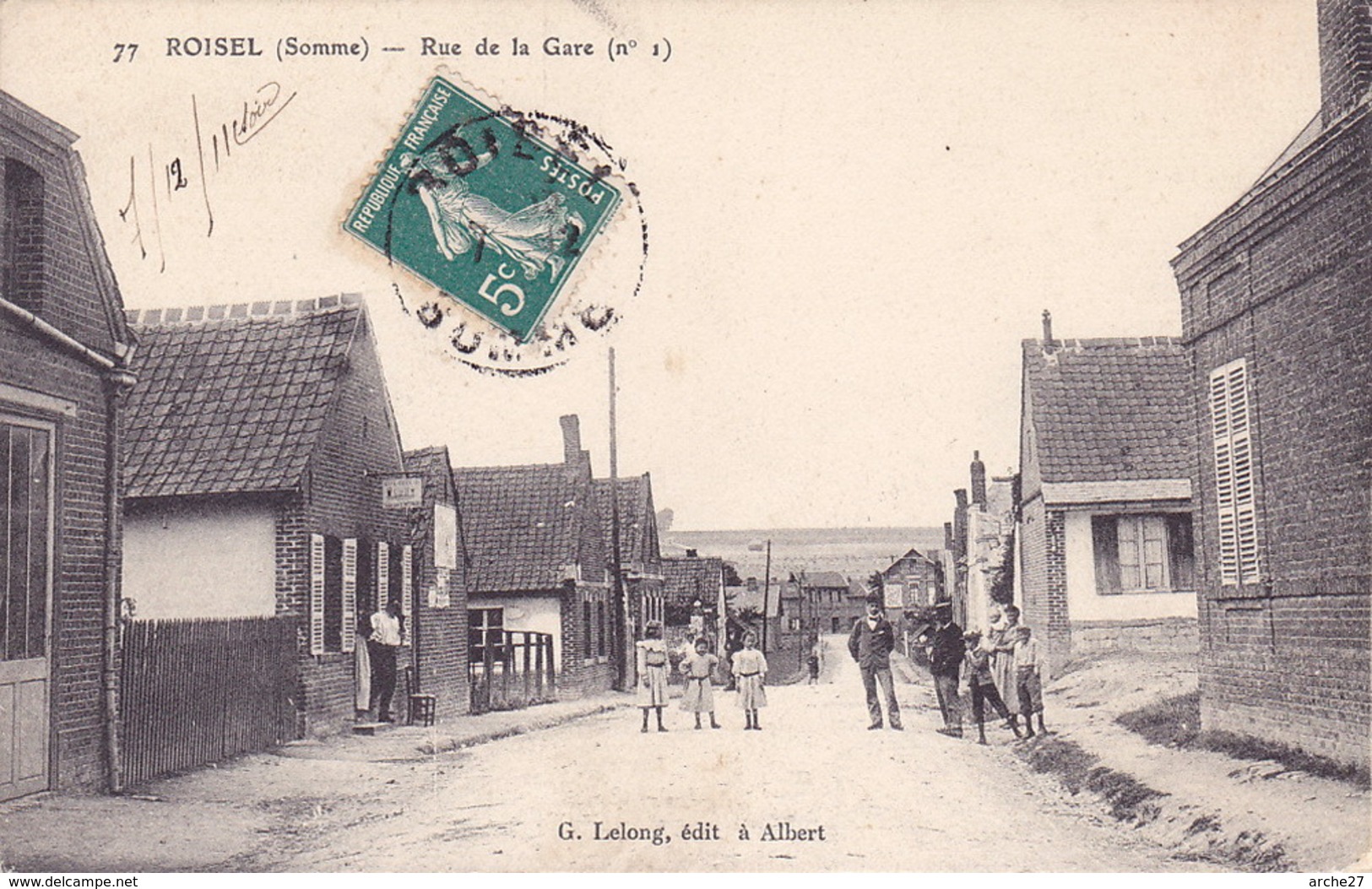 CPA - 80 - ROISEL - Rue De La Gare - 77 - Roisel