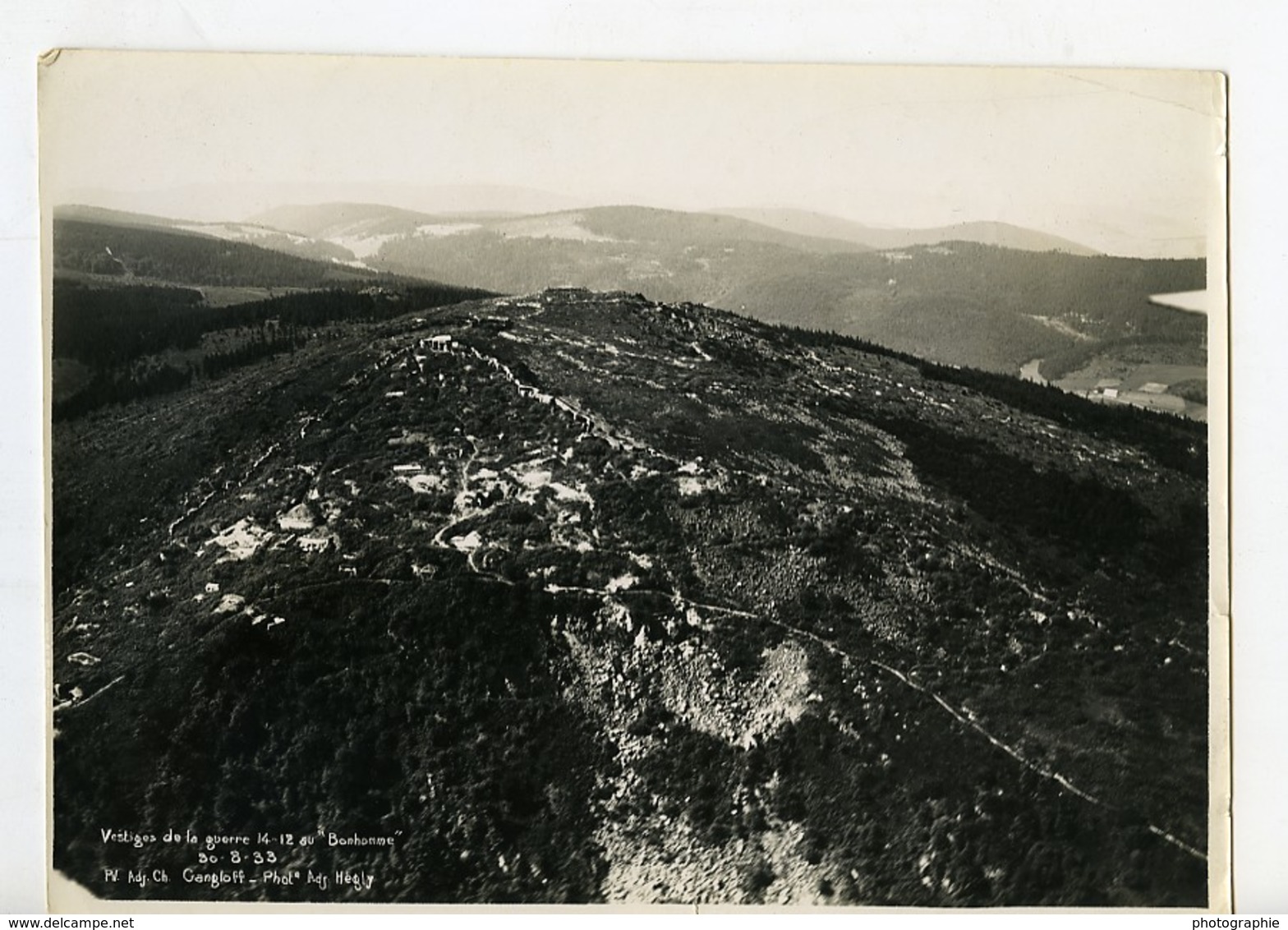 France Alsace Vestiges Guerre 14-18 Au Bonhomme Ancienne Photo Aérienne 1933 - Lieux