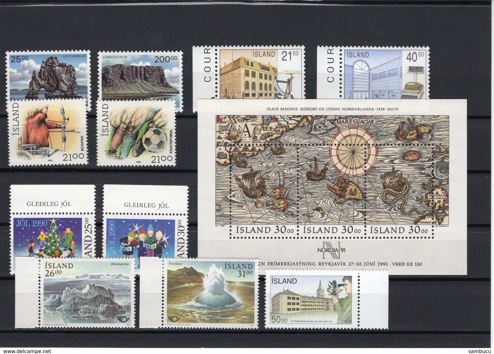 Kleine Sammlung Island 1989 - 91 Postfrisch - Ungebraucht