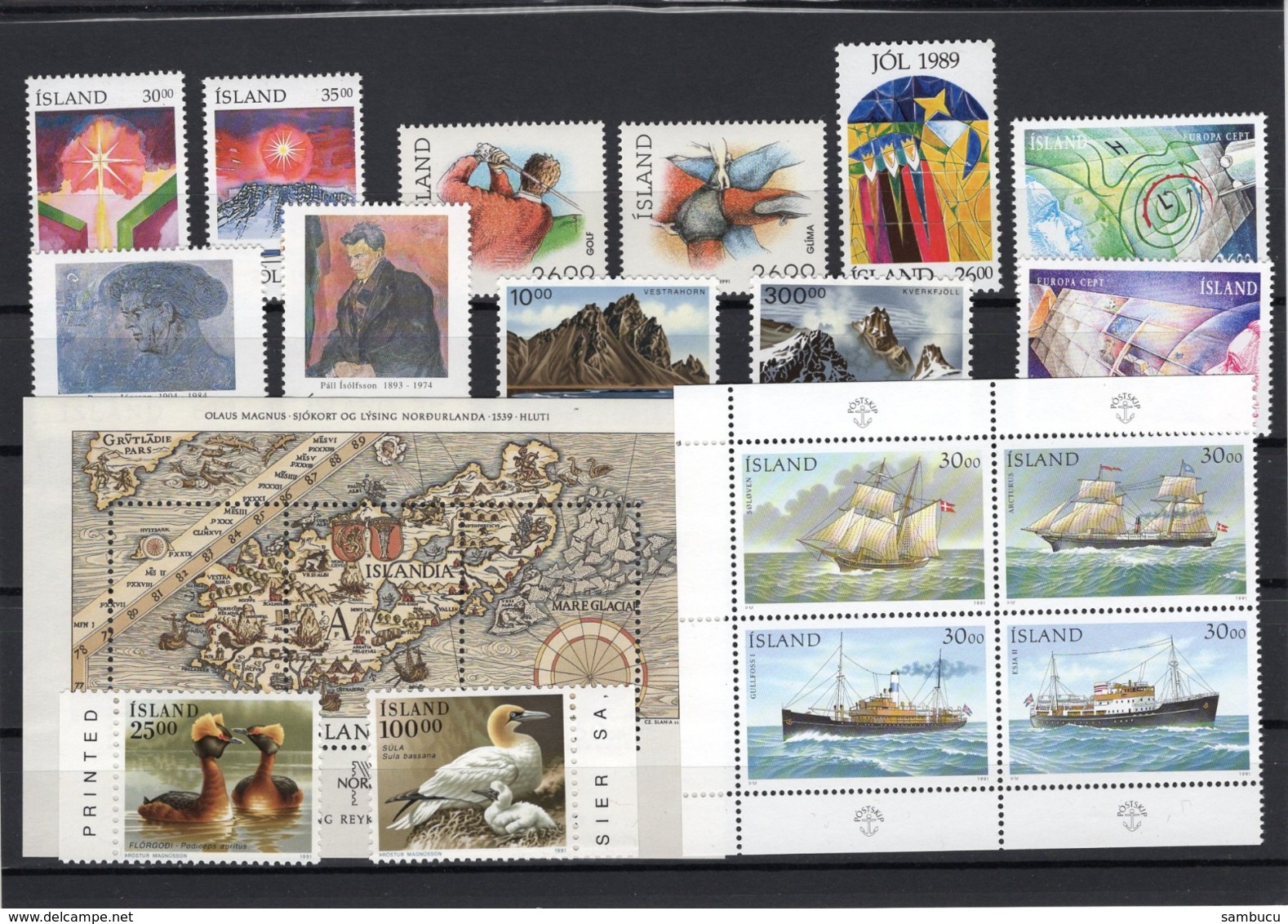 Kleine Sammlung Island 1989 - 91 Postfrisch - Ungebraucht
