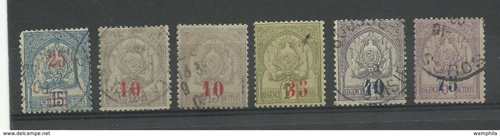 Tunisie 1888/ 1901 Lot De Timbres Oblitérés Cote 30€ 50, Voir Description - Usati