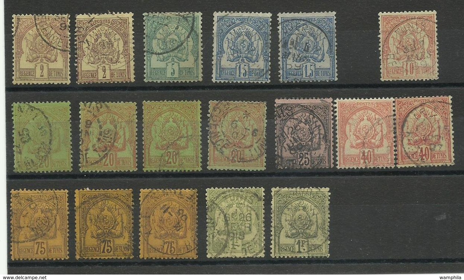 Tunisie 1888/ 1893 Lot De Timbres Oblitérés Cote 237€, Voir Description - Usados