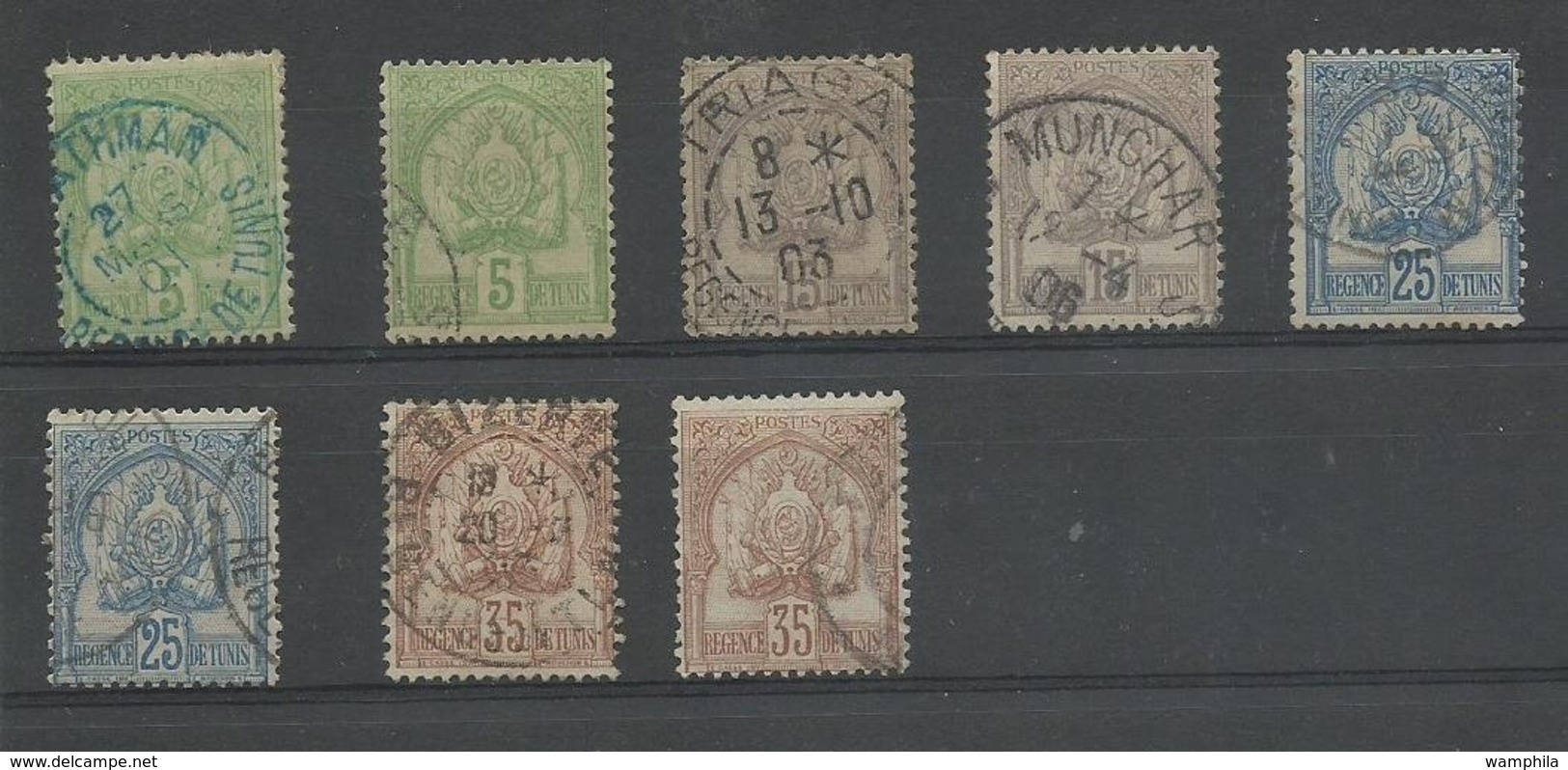Tunisie 1888/ 1893 Lot De Timbres Oblitérés Cote 237€, Voir Description - Usati