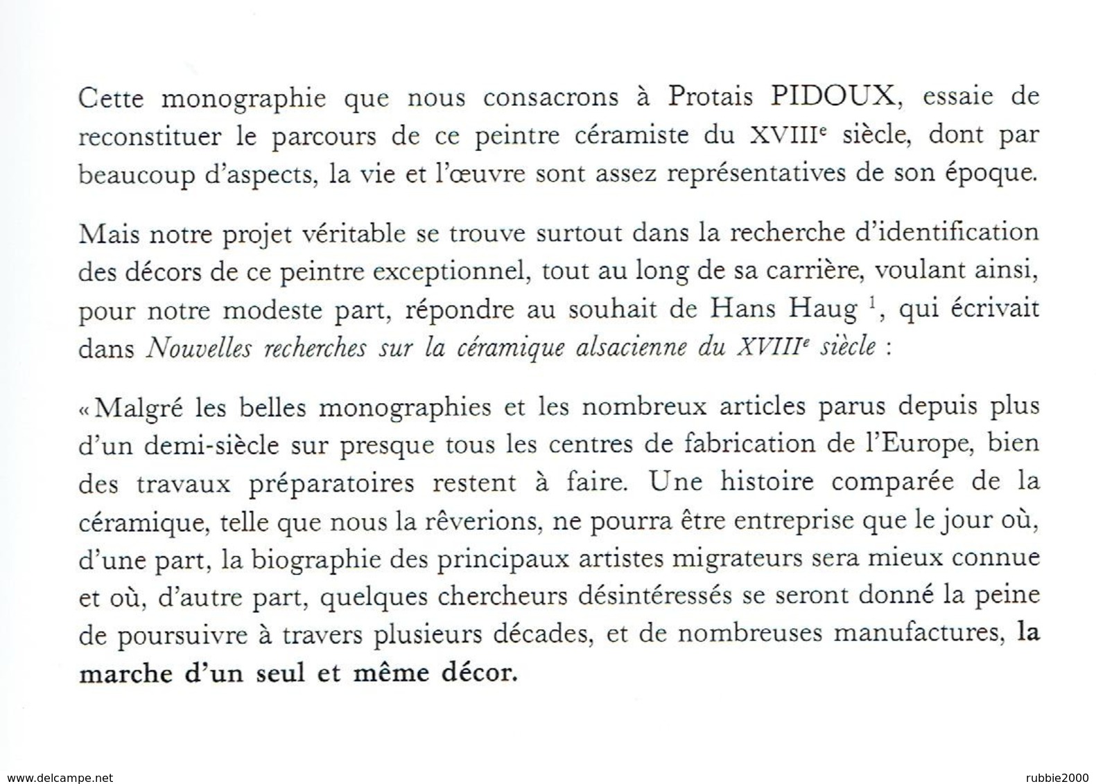 PROTAIS PIDOUX 1725 1790 UN MAITRE PEINTRE EN FAIENCE AU XVIIIe SIECLE VUADENS MENNECY APREY MEILLONNAS MACON NEVERS - Art