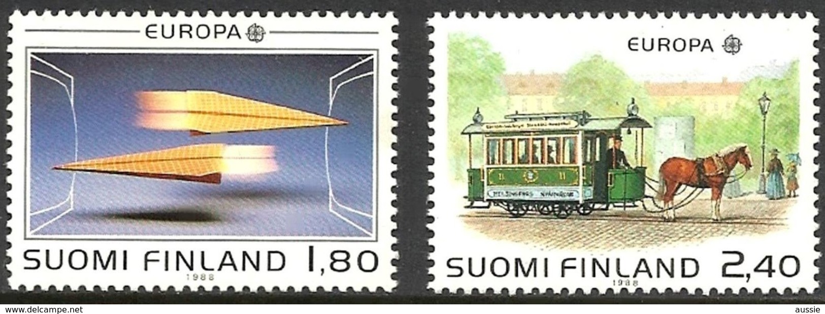 Cept 1988 Finlande Finland Suomi Yvertn° 1015-1016 *** MNH Cote 10 € Transport Communication - Neufs