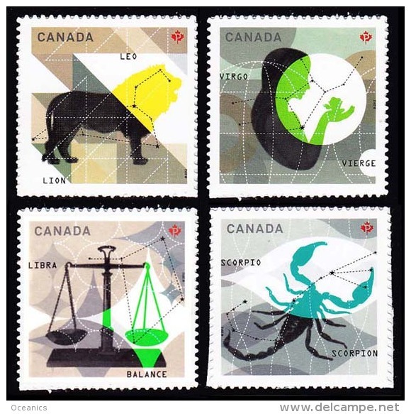 Canada (Scott No.2453-56 - Signe Du Zodiac / Zodiac Sighn) (o) - Oblitérés