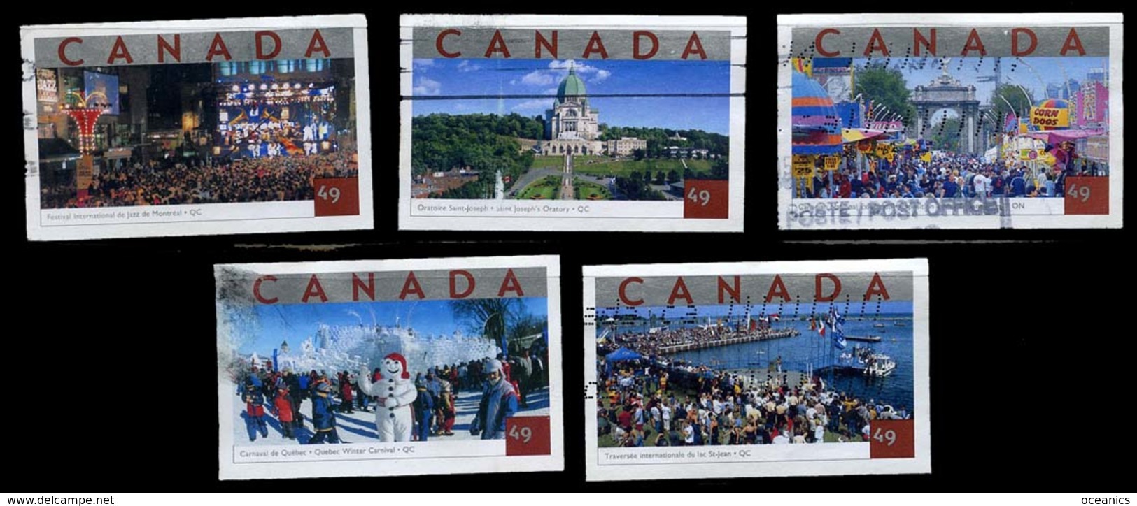 Canada (Scott No.2019-23 - Attractions Touristique / Tourist Attractions) (o) Série / Set - Oblitérés