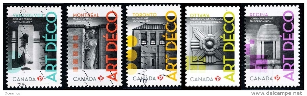 Canada (Scott No.2472-76 - Art Deco) (o) Série / Set - Oblitérés