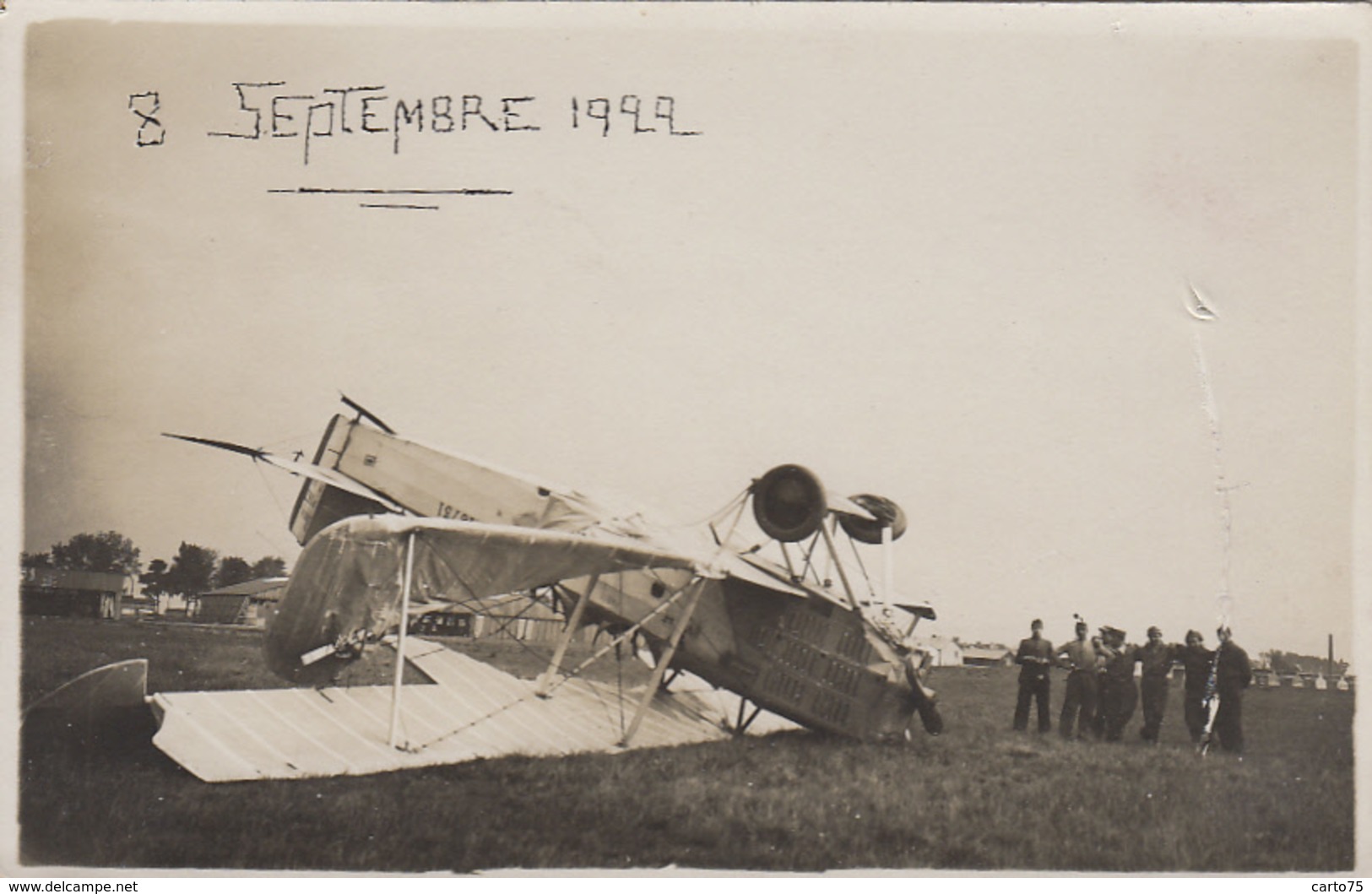 Aviation - Carte-Photo - Le Bourget 1922 - Accident Avion Renversé - Unfälle