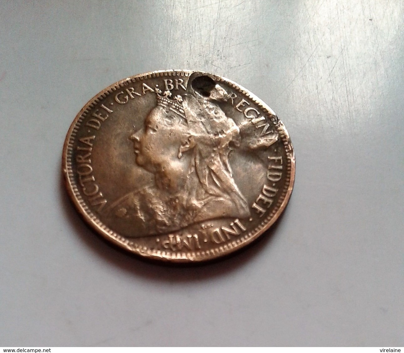 901 - HALF PENNY VICTORIA VEILED HEAD  (B1236) - C. 1/2 Penny