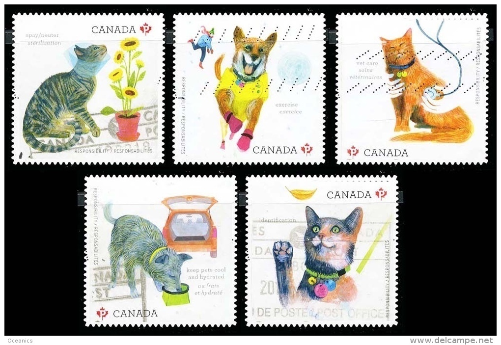 Canada (Scott No.2830-34 - Pour L'amour De Votre Animal / Love Your Pet) (o) - Oblitérés