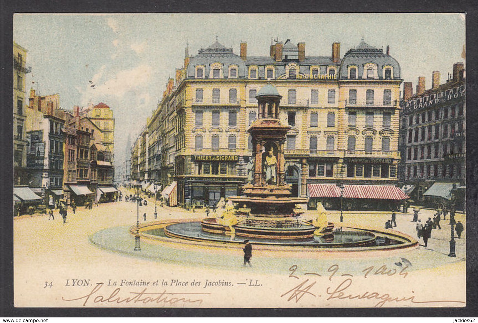 78232/ LYON, La Fontaine Et La Place Des Jacobins - Lyon 2