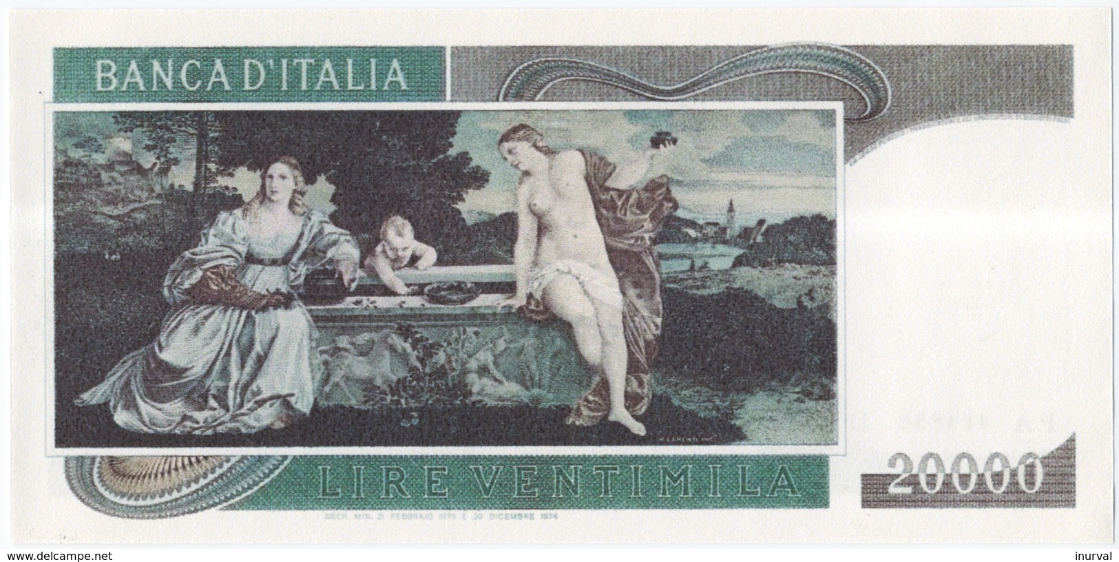 COPY Of Italy 's 20,000 Lire Banknote Tiziano - 20000 Lire